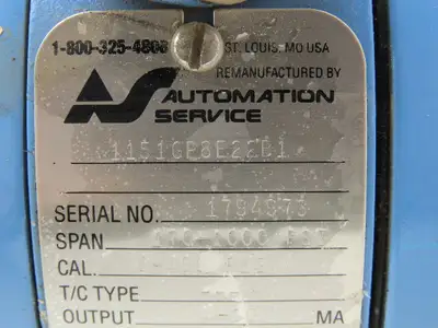 Rosemount M-618SCT316SS 1151GP8E22B1 Pressure Transmitter 45VDC 1000PSI & Valve