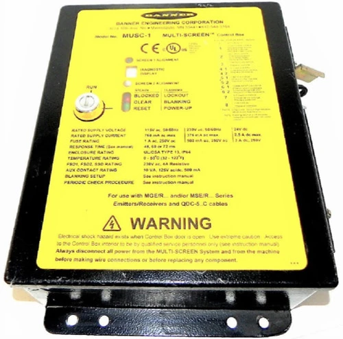 Banner MUSC-1 43842 Control Box for Multi-Screen Dual Safety Light Screen System [New]