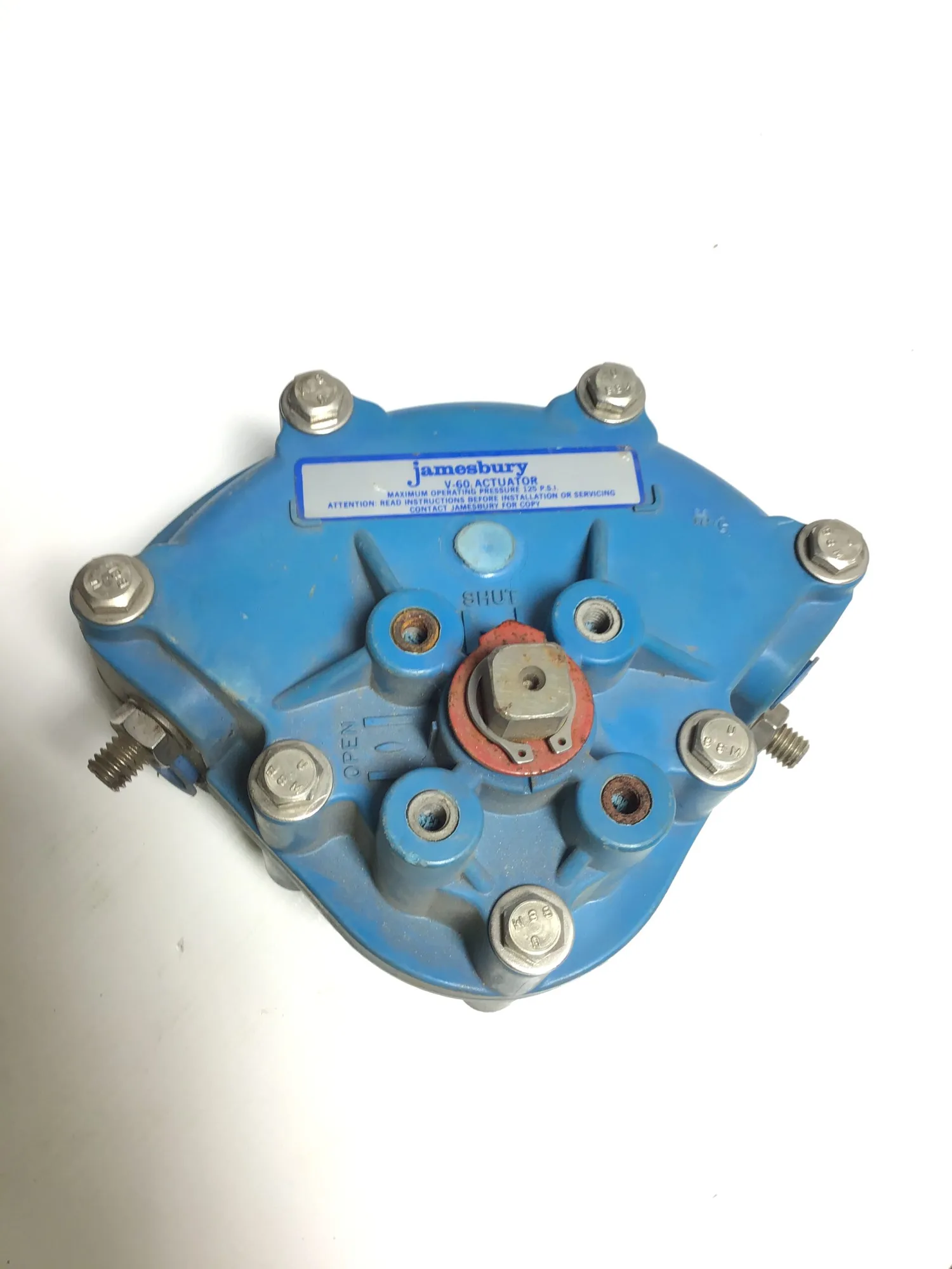 Jamesbury V-60 Pneumatic Valve Vane Actuator Maximum Operating Pressure 125PSI