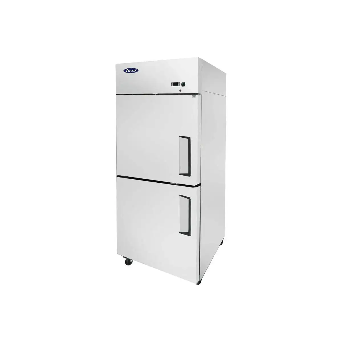 New | in-Stock Atosa New Atosa MBF8010GRL Top Mount (2) Divided Door Reach-In Refrigerator - Left Hinged Refrigerators Illinois US | Falcon Restaurant Supply #1375497