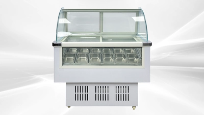 171-0335 12 Pan Full Service Self Contained Ice Cream Gelato Freezer