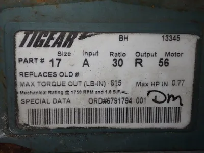 Used TIGEAR 17A30R56 Motors (misc) Ohio US | HGR 24 #775072