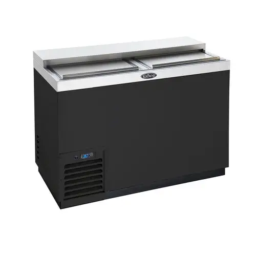 Krowne BC48-BG 48" Forced Air Bottle Cooler - Holds (348) 12 oz Bottles, Black, 115v