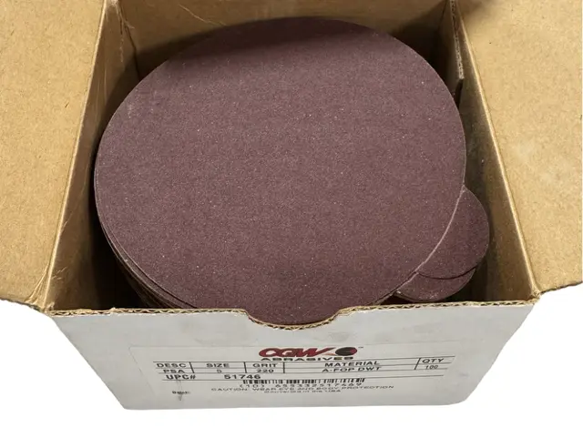 CGW 5" PSA Sanding Disc 220 Grit Aluminum Oxide Discs with Tab 100 Pack