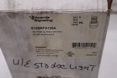 NEW EDWARDS SIGNALING 51XBRFA120A Horn Strobe,Amber,Cast Aluminum,120VAC 41A006