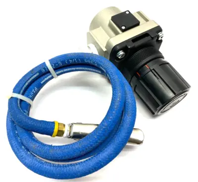 AR50K-N06-Z | SMC  Regulator 7-125psi w/ Coilhose 54" Safety Blow Gun - Used