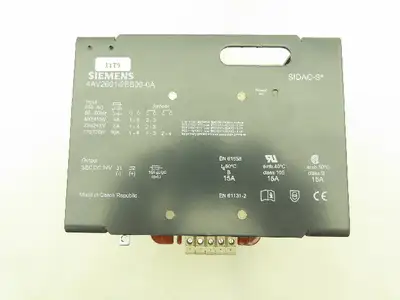Siemens 4AV2601-2EB00-0A Sidac-S 24VDC 15A Power Supply Single Ph 115-400V Input