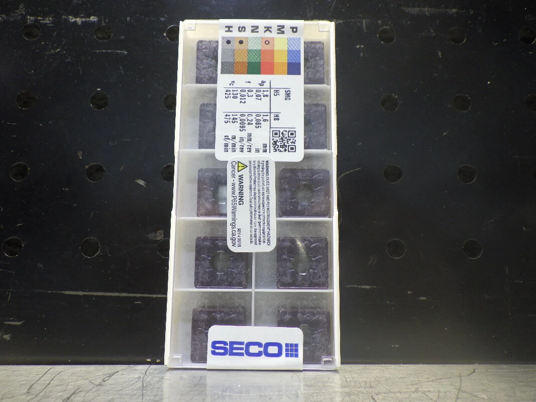 SECO Carbide Inserts QTY10 SNMG150612-MF4 TH1000 (LOC1279B)