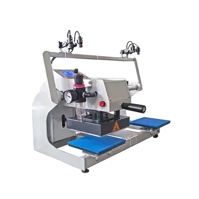Used _UNKNOWN_ MEM 6" x 6" Semi-Automatic Pneumatic Double Station Heat Press with Laser Positioning System Heat Presses Oklahoma US | Wide Image Solutions #1538281