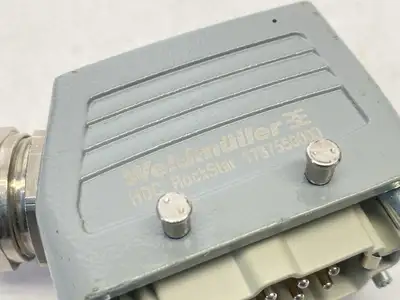 USED WEIDMULLER MALE CONNECTOR 10P 16A 500V 1203900000 W/ 1787550000