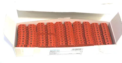 BOX OF 50 NEW SIEMENS 8WA1-011-1BF21 TERMINAL BLOCKS 8WA10111BF21