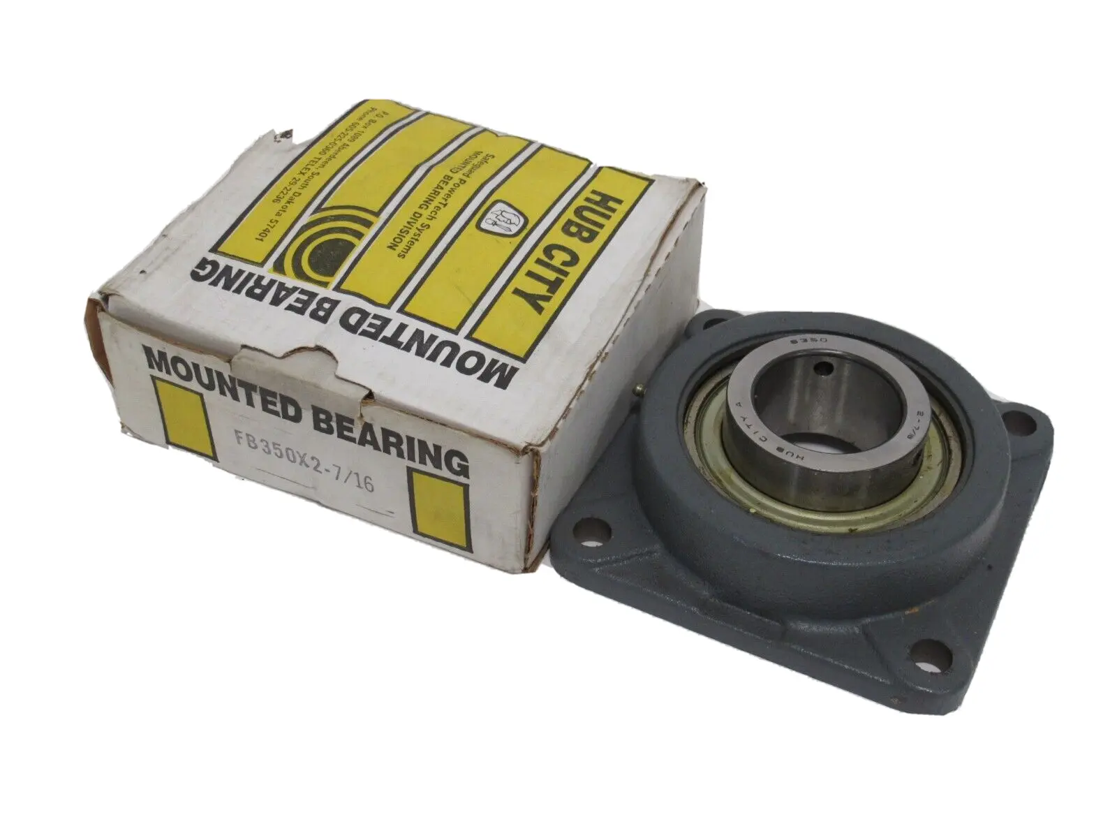 NEW HUB CITY FB350X2-7/16 FLANGE BEARING 2-7/16" BORE FB350X2716