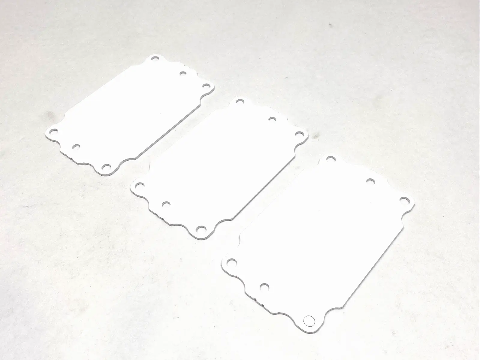 USED SAGINAW CONTROLS FLAT SUBPANEL 5"X3" STEEL BACK PANEL LOT OF 3