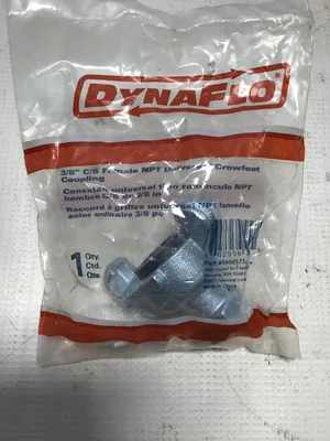 Lot of 5 Dynaflo 3/8” Female NPT Universal Crowfoot Couplings; 0400573 -NOS
