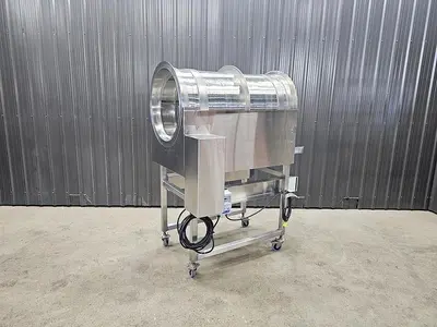 Used Coating Pan Drum Tumbler, 24" Diameter X 48" Long