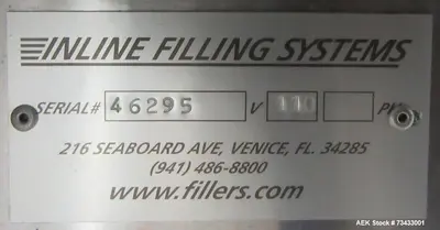 USED INLINE FILLING SYSTEMS COMPLETE L