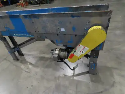 New London Engineering 8"x 6' 6" Plastic Roller Belt Accumulating Conveyor 30FPM