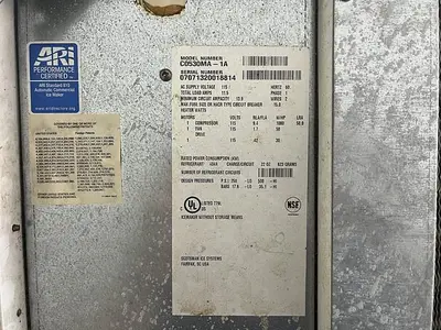 USED SCOTSMAN (BIN)/ARI (COMPRESSOR) C0530MA-1A (COMPRESSOR)/BH550S-C (BIN)