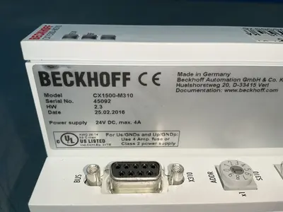 Used 2016 BECKOFF CX1500M310 PLC Processors Ohio US | HGR 24 #1324040