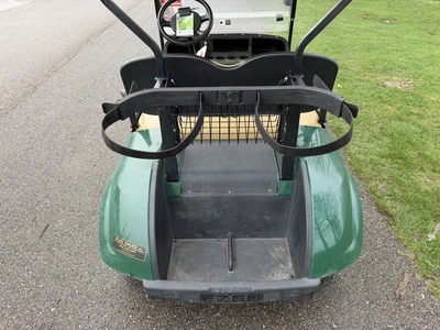 (1) 2014 E-Z-Go golf cart with a Kawasaki gas engine, includes canopy, ball carrier, fold-down winds...