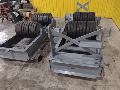 120 TON (240,000 LBS) RANSOME PANDJIRIS POWERED TANK TURNING ROLLS, POWER & IDLER: STOCK #23143