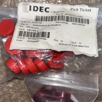 Large Lot of New various IDEC   Buttons & Caps See Photos + Warranty