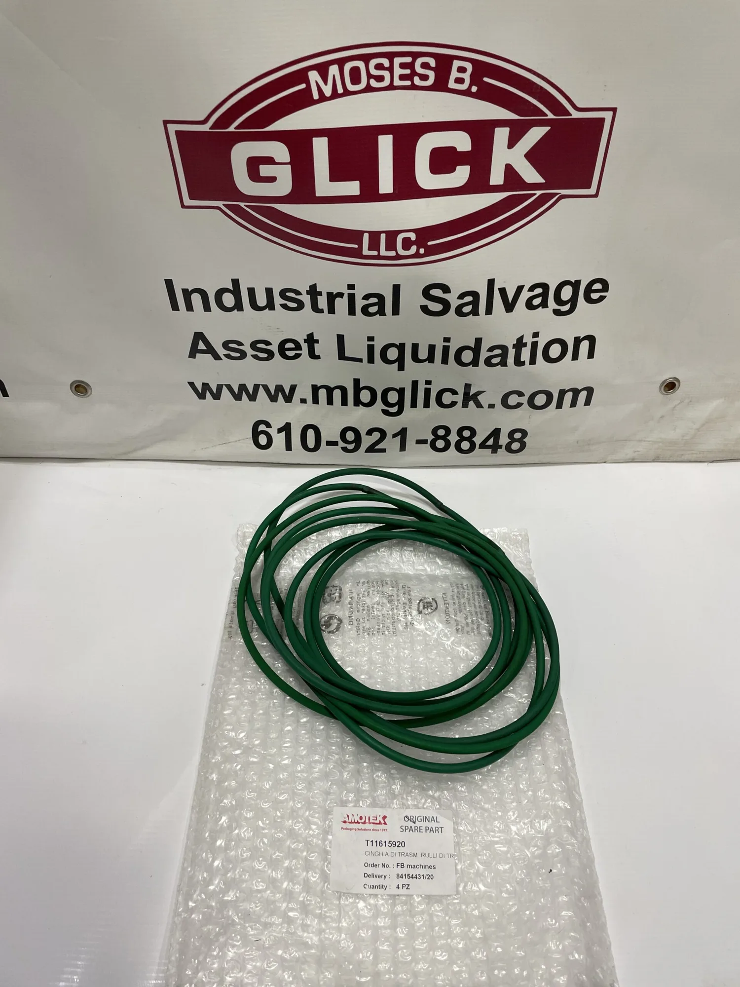 Amotek T11615920 Automatic Bagger Replacement Urethane Round Drive Belt-4 Pack