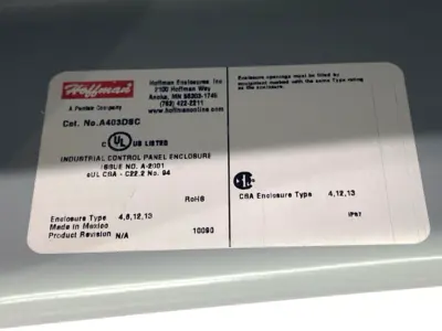 Used Hoffman Enclosure Box 4.5" H x 2.88" W x 2.62" Depth 57150 NO COVER Electrical Boxes Michigan US | Maverick Industrial Sales #1395903