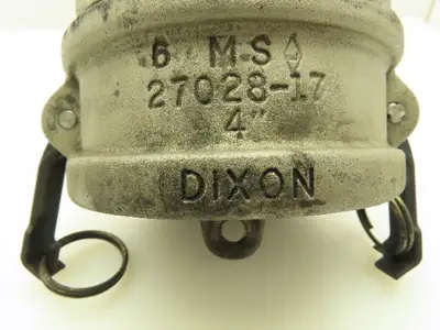 Dixon 400-F Cam & Groove Type F  4"Male Adaptor w/400 DC 4"Cam & Groove Dust Cap