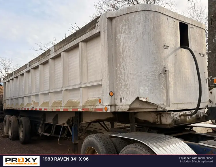 Used 1983 RAVEN 34' X 96 Dump Trailers New Jersey US | Proxy Equipment #1382748