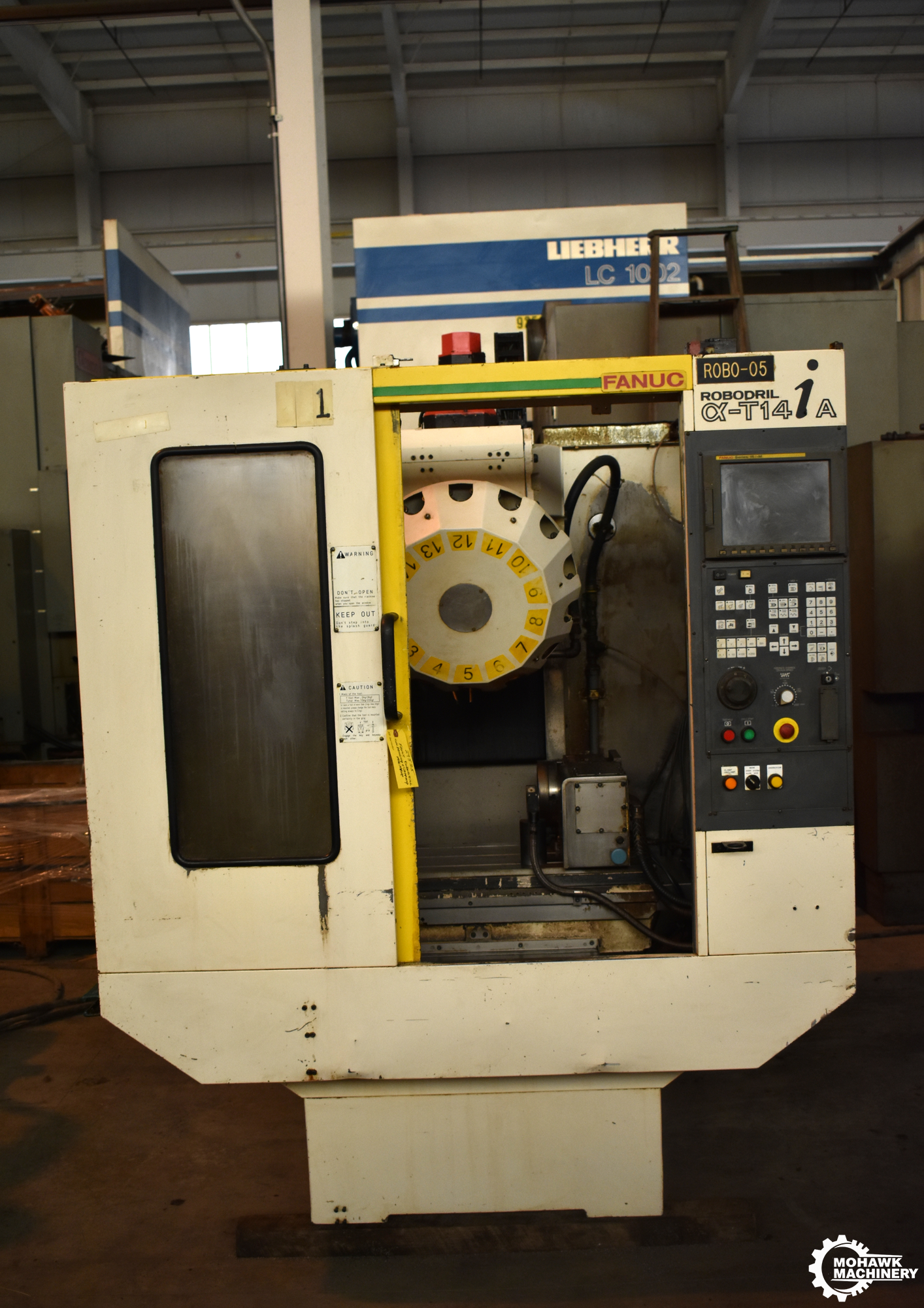 ALPHA-T14iA FANUC ROBODRILL 4-AXIS CNC DRILLING & TAPPING CENTER w/FANUC 16-iM CNC CONTROL - NIKEN 4th-AXIS ROTARY TABLE - 14-POSITION ATC