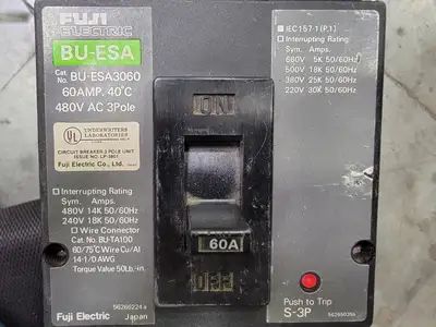 Used FUJI ELECTRIC BU-ESA3060 Switchgears British Columbia CA | Lenmark #243420