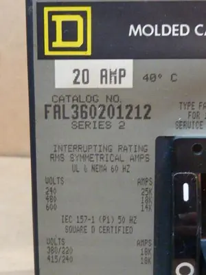 USED SQUARE D FAL360201212