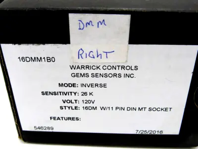NEW GEM SENSOR WARRICK CONTROLS 16DMM1B0 CONTROL MODULE