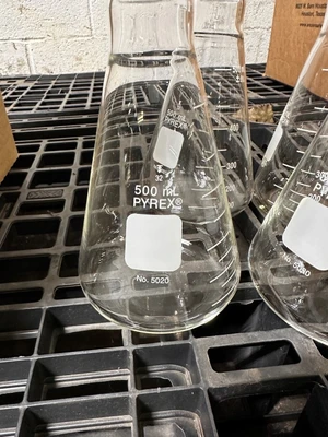PYREX 5020 500ML NARROW MOUTH FLASK (QTY 5)