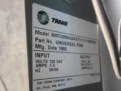Trane BMTU000AAAS711111100200 Universal PCM Programmable Control Module Used