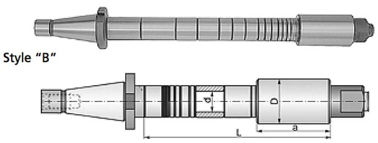 TMX NMTB40 B Style 1" x 36" Milling Arbor 8-360-B100 (LOC216)
