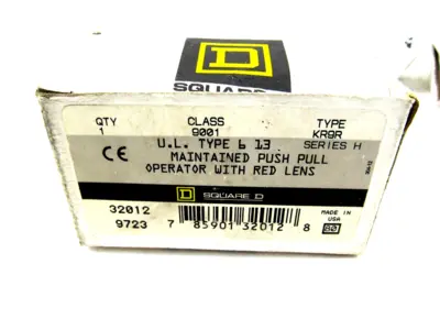 NEW SQUARE D 9001-KR9R PUSH BUTTON SERIES H 9001KR9R