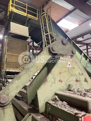 USED 1997 BOLLEGRAAF HBC-110 AUTO TIE BALER WITH HBT 1216-2000 CONVEYOR