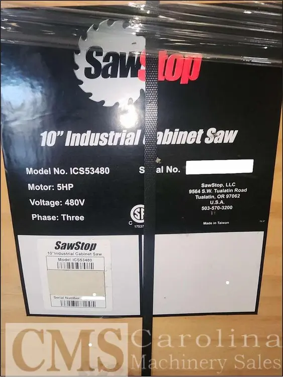 Used 2019 SAW STOP ICS53480 TABLE SAW Woodworking Saws New York US | CAROLINA MACHINERY SALES #1335450