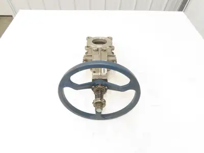 ITT Fabri-Valve C67 3" Stainless Knife Gate Valve Lug Style Rubber Seat