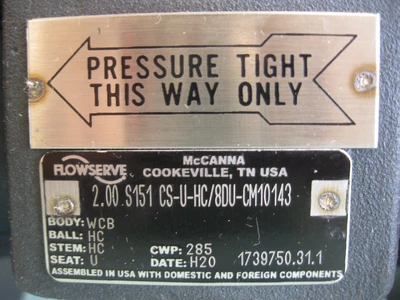 NEW 2" 150# McCanna Flowserve WCB 2.00 S151 CS-U-HC/8DU-CM10143 Ball Valve C9