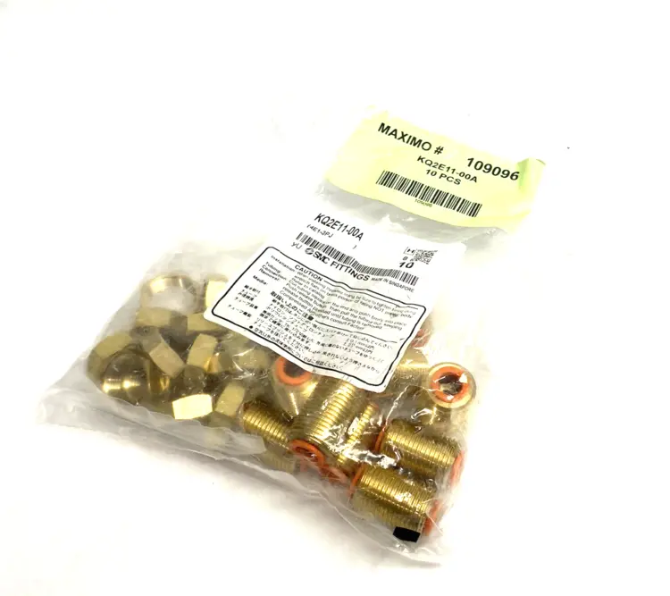 New | in-Stock SMC BRASS BULKHEAD UNION FITTING 3/8" OD TUBE Hoses | Maverick Industrial Sales #1101076