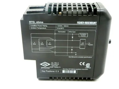 NEW FISHER ROSEMOUNT KJ3002X1-BF1 RTD MODULE 8 CHANNEL OHMS KJ3002X1BF1