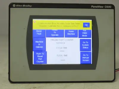 Allen Bradley 2711C  -T6T PanelView 1000 HMI Control Panel Ser A Rev A 24VDC