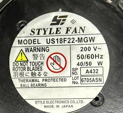 STYLE US18F22-MGW Fans | Great American Equipment Company (2)