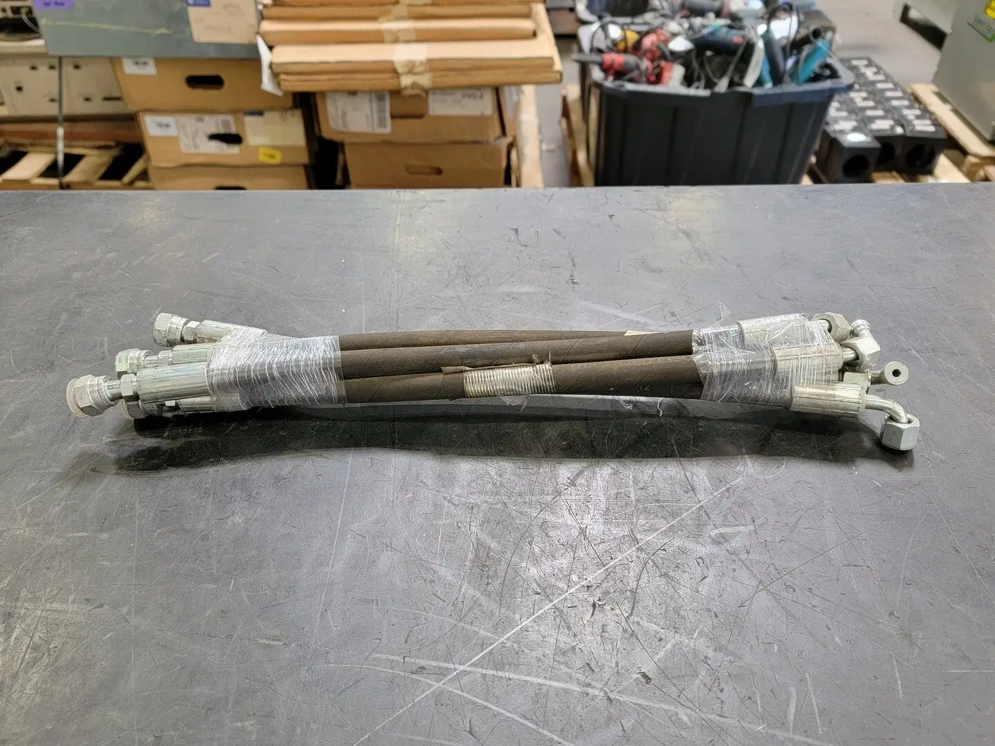 1/4" x 16.5" Hydraulic Hose 5800 PSI w/ 1/2" Fittings (Set of 5)