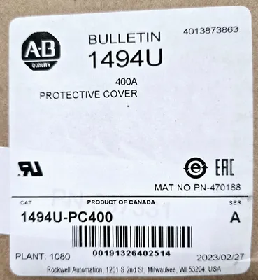 NEW ALLEN BRADLEY 1494U-PC400