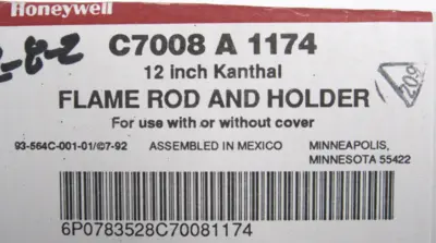 NEW HONEYWELL C7008A-1174 FLAME ROD AND HOLDER C7008A1174