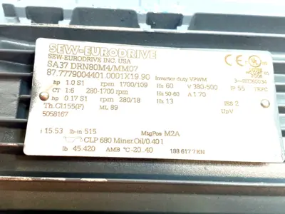 Used SEW-Eurodrive Gear Motor 0.75kW 280RPM Gearmotors Michigan US | Maverick Industrial Sales #1394371